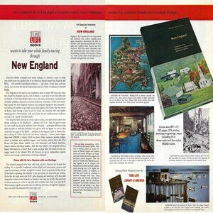 1967 Time Life Books Library of America New England Vintage Print Ad/Poster
